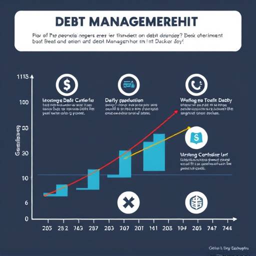 A chart illustrating debt management strategies, such as debt consolidation and repayment plans