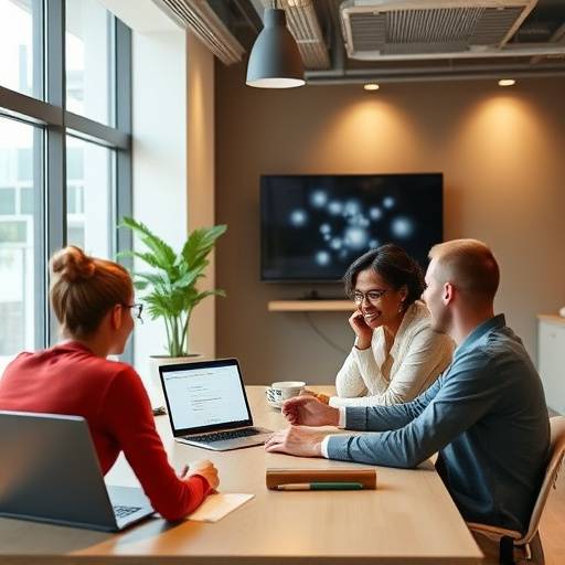 A team of people working on website accessibility improvements.
