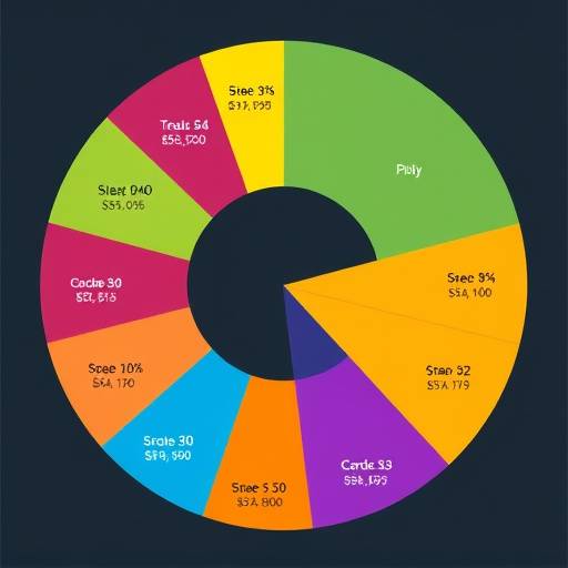 A visual representation of a pie chart showing expense prioritization: Housing, Food, Transportation, Utilities, and Savings