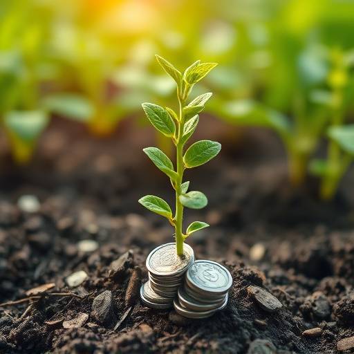 A visual representation of money growing on a plant, symbolizing savings and investment