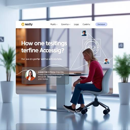 Image depicting various assistive technologies like screen readers and voice recognition software being used to access a website.