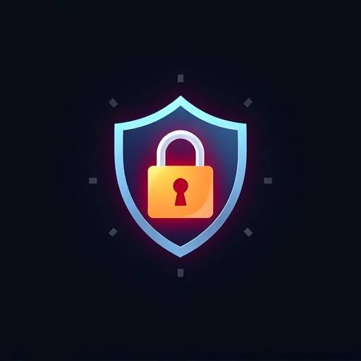 Security icon depicting a padlock and shield representing mobile payment security